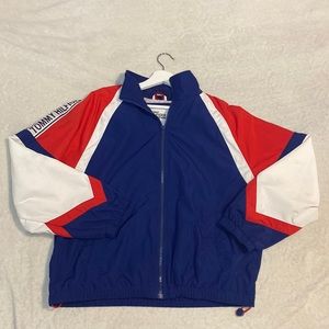 Tommy hilfiger Blue and Red windbreaker, Size:L